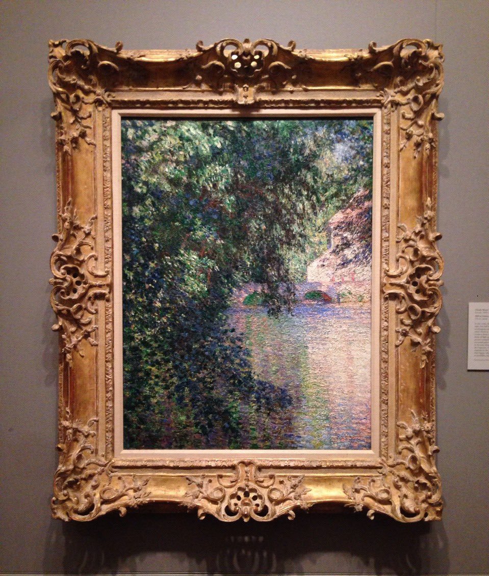 impression_ists's tweet photo. Do you know what impasto is?

Look closely at a Monet.

Not from across the room. Not on your phone.

Get close.

The painting stops making sense. The trees become patches of colour.

Impasto: the technique of applying paint so thickly that it stands off the canvas.

Up close, you don't just see paint, you see 3D texture and material.

Step back.

Suddenly, the whole scene comes together.

His structural impasto and broken brushstrokes let your eye do the work.

And that’s the trick.

Impressionism