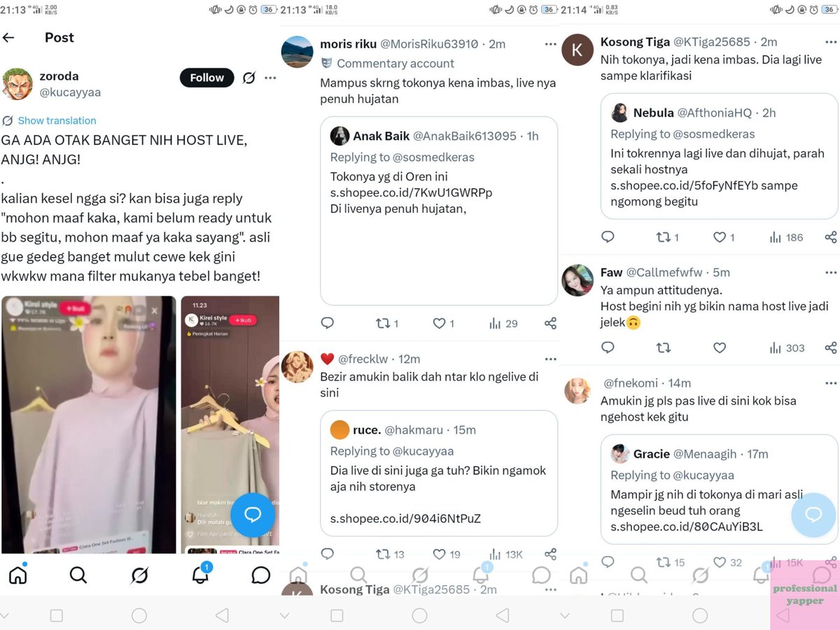 yappingfess's tweet photo. 🩷 jijik bgt gw lama2 sama affiliator m*nyet gini promosi link affiliate di post yg temanya serius ttg host live tiktok yg fatshaming parah sampe keluar kata2 kasar. duit hasil affiliate lu HARAM semua blog gk nyadar apa?! https://t.co/9IE4XAYElF