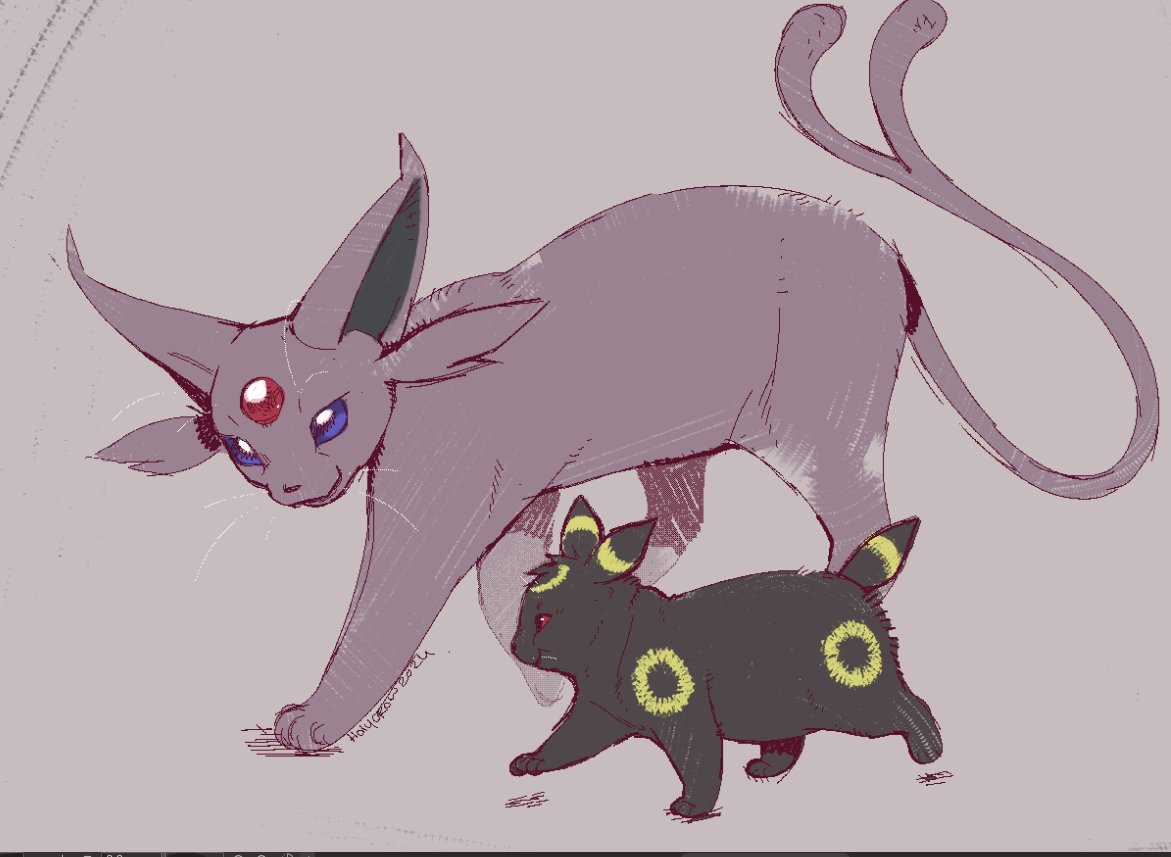 H0LYCR0W's tweet photo. I had to draw fat baby umbreon https://t.co/3XtliXBF7A