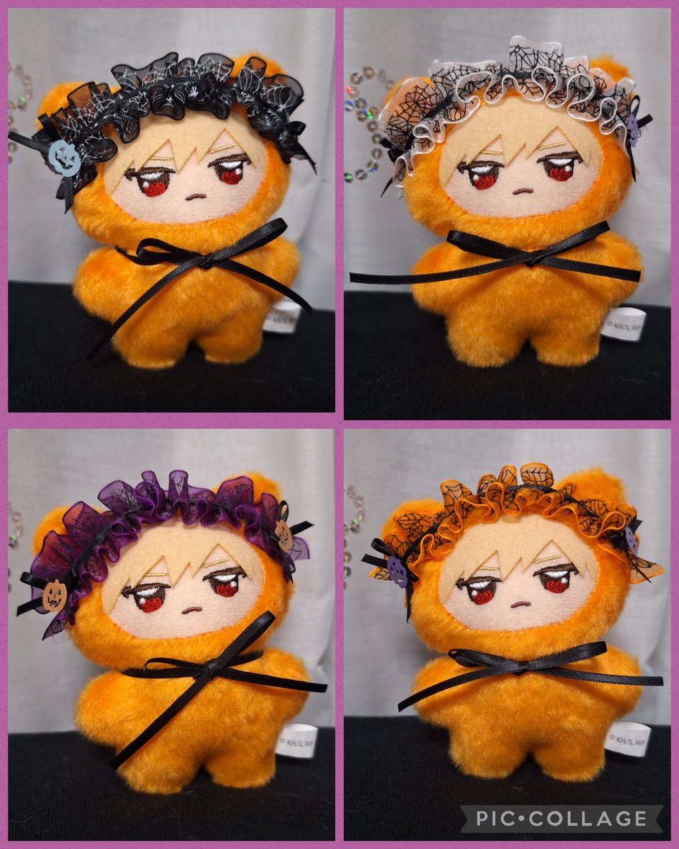 yura_yura1016's tweet photo. Halloweenヘッドドレス4色完成✨ https://t.co/degks1djGh