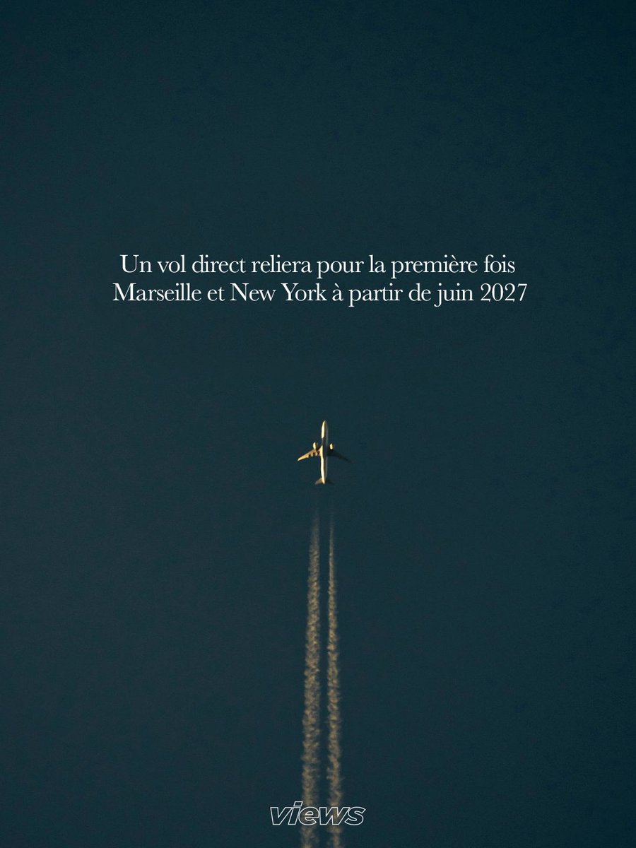 viewsfrance's tweet photo. Un vol direct reliera pour la première fois Marseille à New York à partir de juin 2027.

Les billets sont déjà disponibles à la réservation sur le site de l'aéroport Marseille-Provence. La liaison est pour l'instant programmée jusqu'en octobre 2027.

Crédit : Amirhossein Hasani https://t.co/TvjRlUpIhG