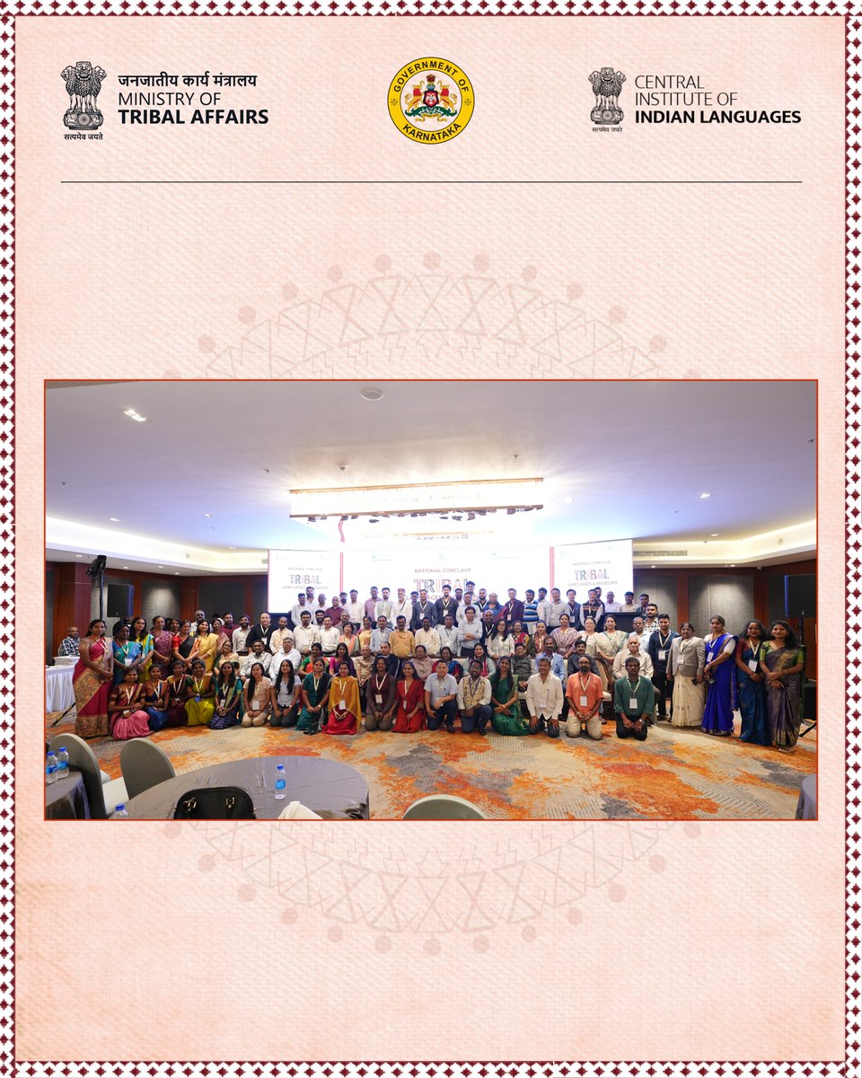 TribalAffairsIn's tweet photo. The National Conclave on Tribal Languages and Museums marked Day 2 with focused conversations on strengthening tribal museums as spaces of memory, identity and community-led storytelling.

The day opened with remarks by Sh. T. Roumuan Paite, JS, TFFM, followed by Ms. Deepali Masirkar, Director, MoTA, on Tribal Museums and Tribal Freedom Fighter Museums.

Experts Prof. Virginius Xaxa, Sh. Vinod Daniel, Shri Amitabh Pandey and Shri Nataraj Dasgupta explored authentic representation, cultural memory, museum planning, contemporary displays and digital technologies.

The Tribal Museum, Bhopal experience, with Sh. Shriram Tiwari and Ms. Deepali Masirkar, highlighted community participation and sustainable development, while Shri Arijit Dutta Choudhury and Shri Anurag Kumar discussed strengthening museum planning and implementation.

#TribalMuseums #TribalHeritage #TribalLanguages #MinistryOfTribalAffairs #MuseumIndia