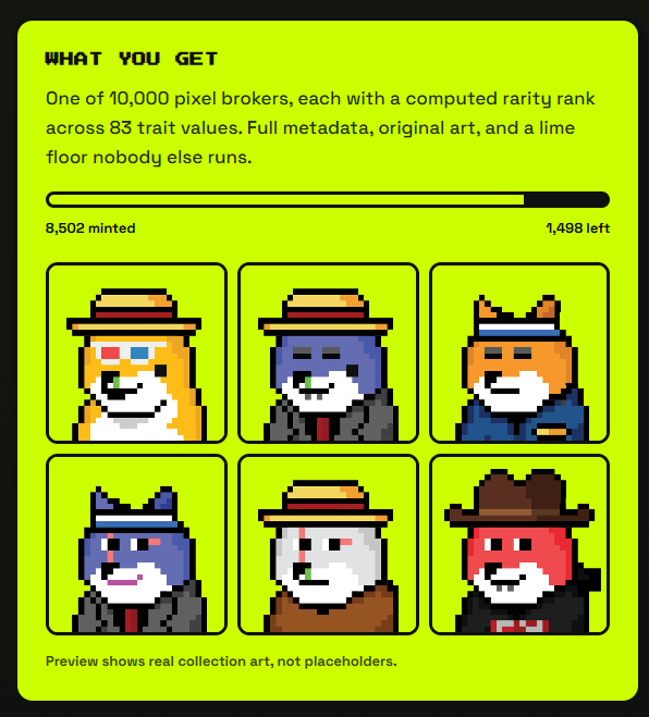 DogeBrokers_'s tweet photo. remaining 1,498 

are you ready to staking?

page https://t.co/BNgqr5P7iR https://t.co/ByN4Pkoe4m