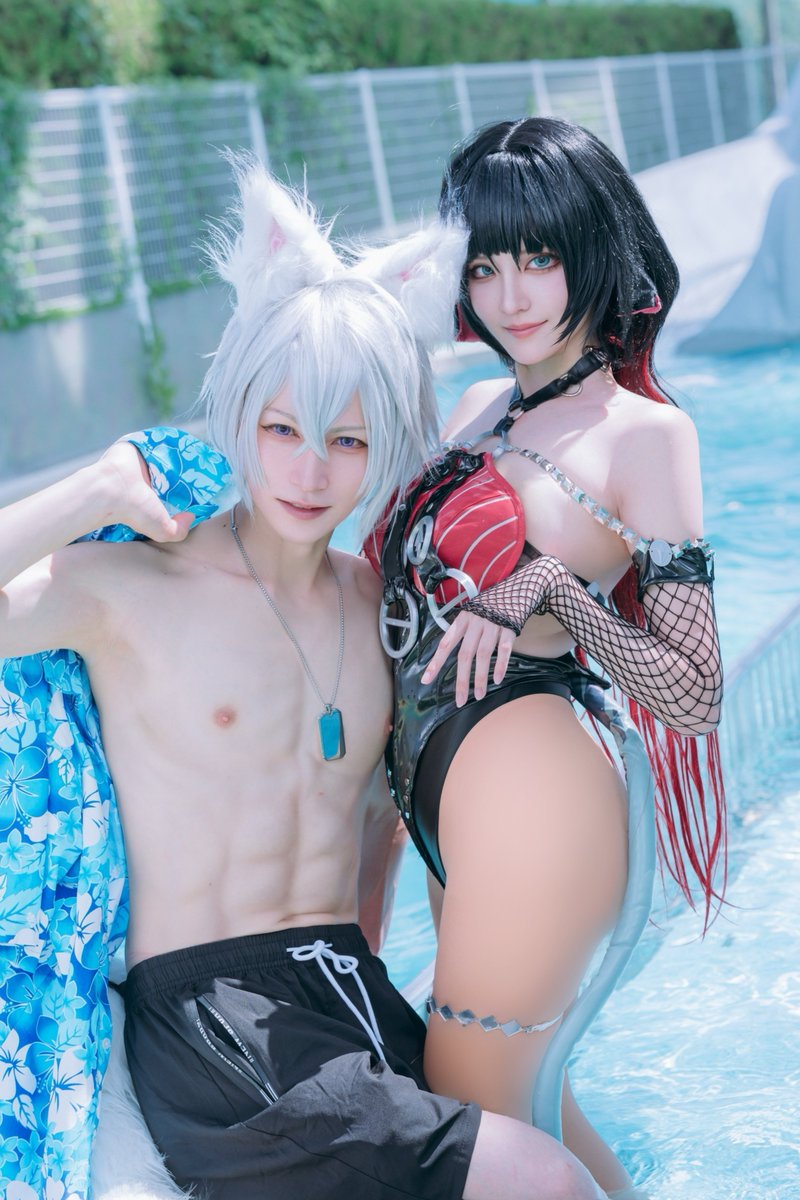 takahiro03299's tweet photo. ゼンレスゾーンゼロ / ジェーン・ドゥ
　　　　　　　　　   セス・ローウェル
Cosplayer / ジェーン・ドゥ:寝る子さん(@neruko_kanade_ )
                     セス・ローウェル:奏さん(@kanade_46 )

#くだまつ健康パーク https://t.co/LRI9hfbT7O