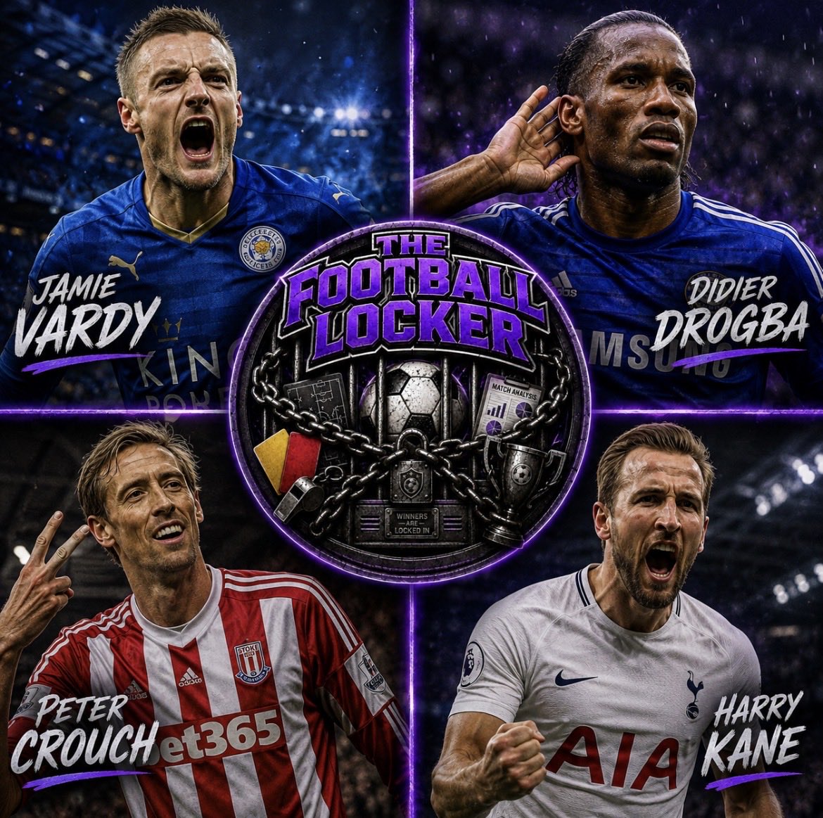Footy_Locker's tweet photo. Who is the ONLY player to score against EVERY Premier League team?👀

1️⃣ Jamie Vardy
2️⃣ Didier Drogba
3️⃣ Harry Kane
4️⃣ Peter Crouch https://t.co/pGnRXIuoh2