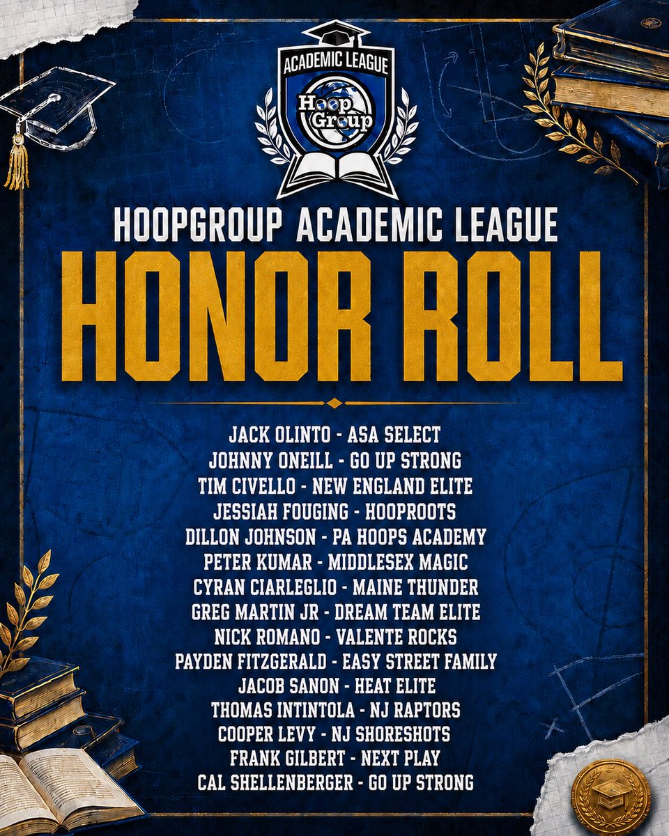HoopGroupAL's tweet photo. 📚 🏀 congratulations to @TheHoopGroup Academic League Honor Roll award winners! https://t.co/aI6jxsq2ZE