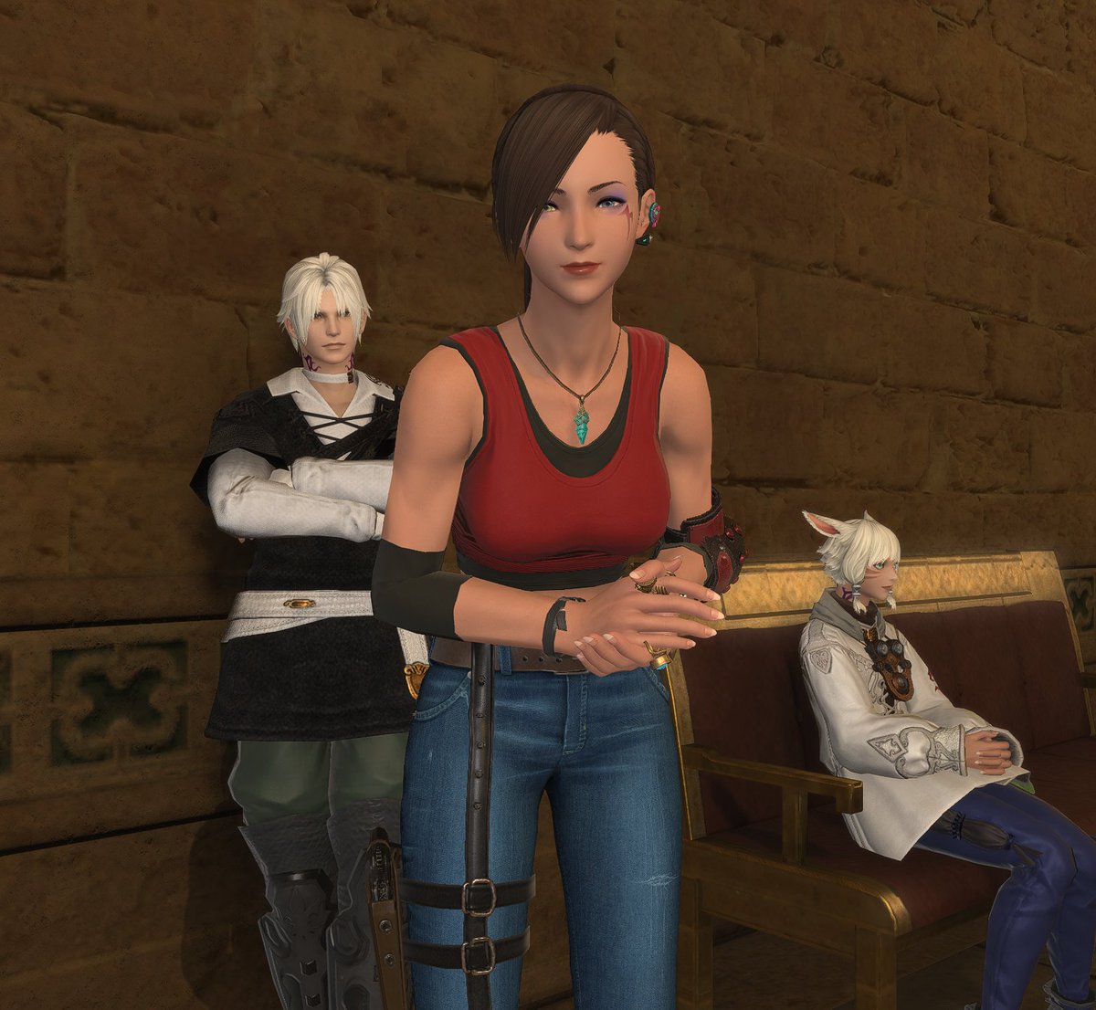 ElyssaMakesMods's tweet photo. Enjoying the view, Thancred? 😋 https://t.co/SEqhaGlVOR