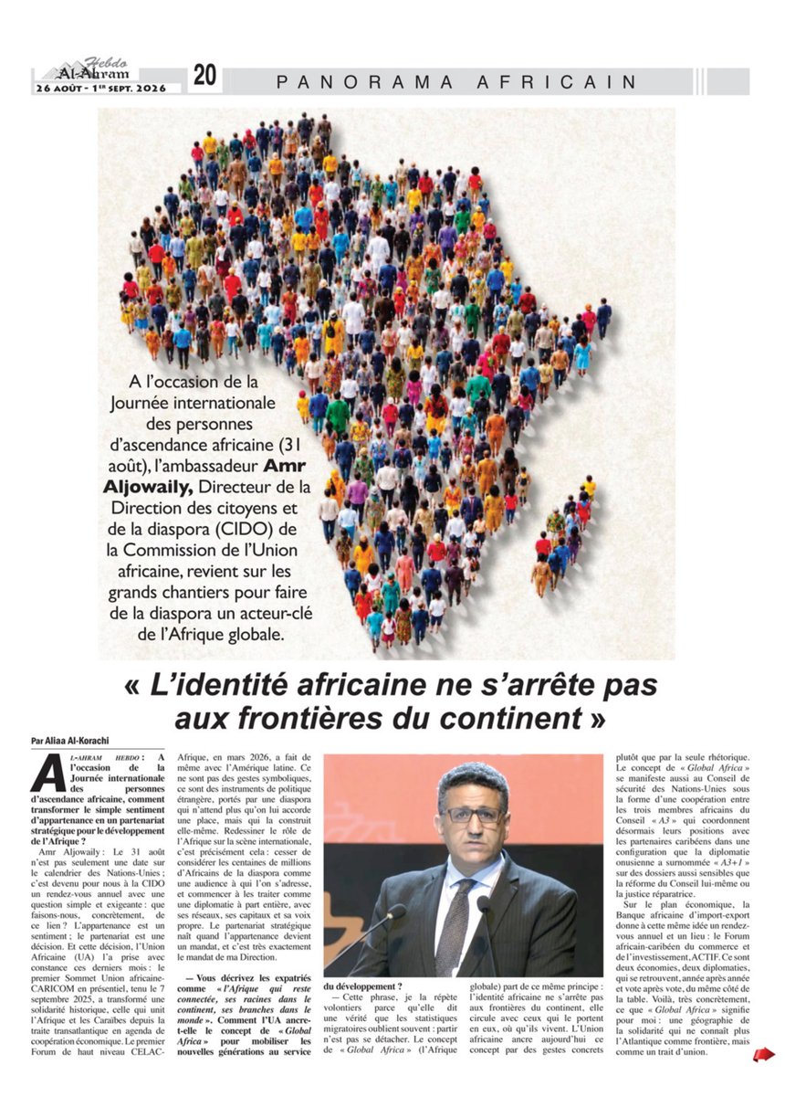 AUC_CIDO's tweet photo. African identity does not end at the continent's borders
Read the full article :
@AUC_CIDO @ahramonline @ @Aliaa Al-Korachi@peopleofafricaandescent@CARICOMorg : @Aljowaily  #AfricanUnion https://t.co/eGVeY1f2wj