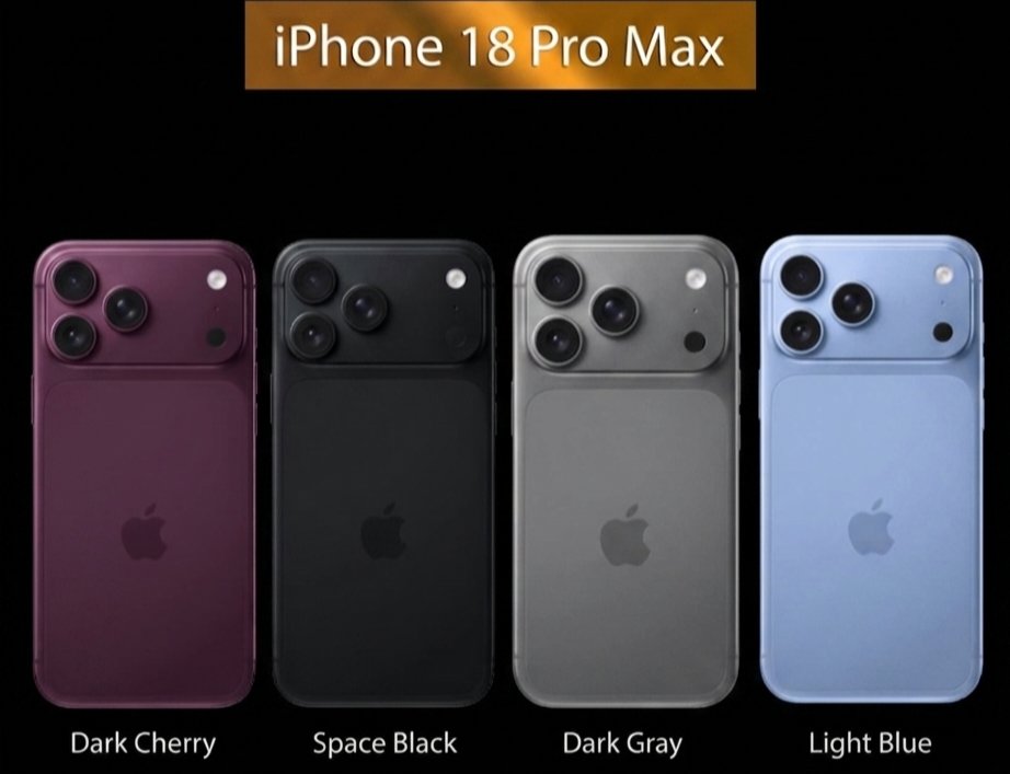oneuios's tweet photo. Here are the iPhone 18 Pro Max colors ahead of their official reveal in two weeks.✨ https://t.co/2S1FIXVbdt
