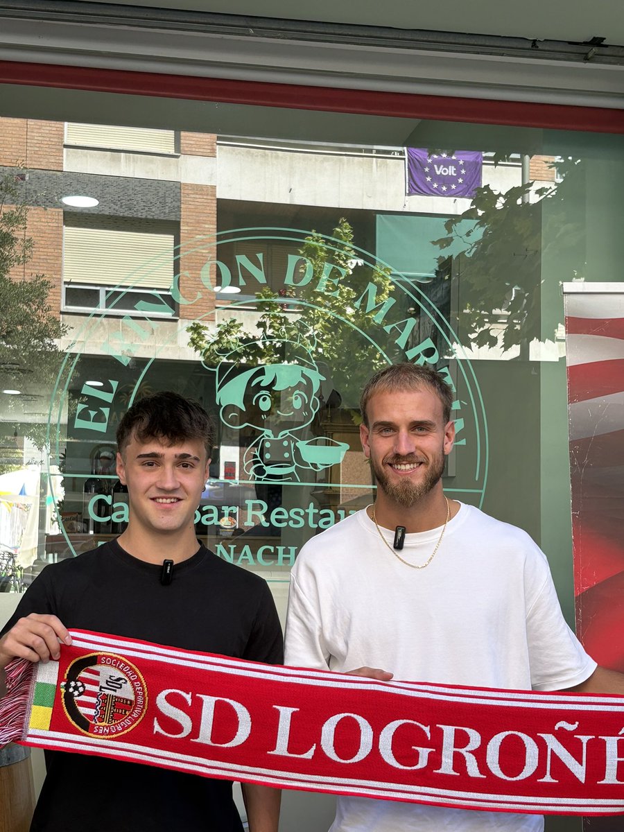 SDLogrones's tweet photo. 🎙️ Hoy hemos presentado a nuestros nuevos jugadores blanquirrojos: Yoel Ramírez y Diego de Miguel.

🍽️ Y qué mejor escenario que nuestro patrocinador, 𝗘𝗹 𝗥𝗶𝗻𝗰𝗼́𝗻 𝗱𝗲 𝗠𝗮𝗿𝘁𝗶́𝗻 , para darles la bienvenida.

🔜 En un rato, sus declaraciones más destacadas. https://t.co/Shlk8vsm68