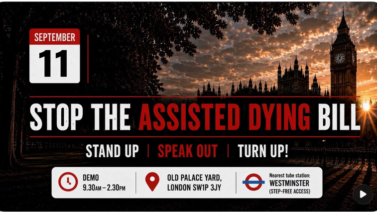 EoLWatch's tweet photo. Stand Up. Speak Out. Turn Up!
Join us outside Parliament on September 11 to protest the return of the deeply dangerous and antidemocratic #AssistedSuicideBill
Let's stop the the Kill Bill together!
#NotThisBill
#NotThisWay
#NotNow
https://t.co/mNSyldSdNE https://t.co/JWlPMF8mWK