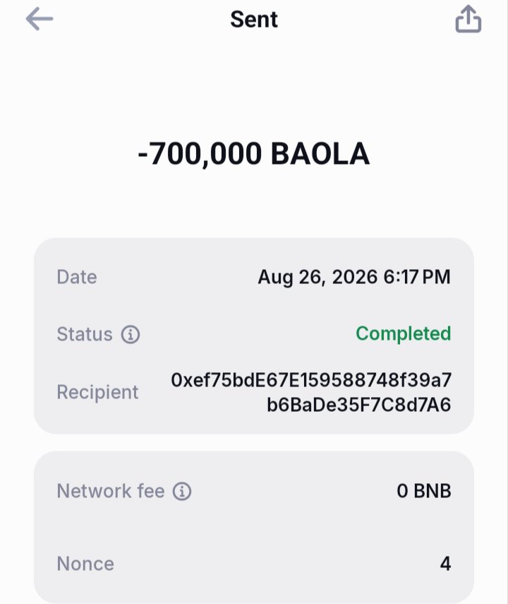 baolaonbnb's tweet photo. 前 💯 个地址可获得 700,000 枚 $BAOLA

点赞并转发

在评论区留下您的 $BNB 地址 https://t.co/ymowIeLfib