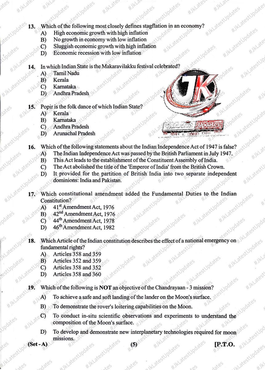 JkLatestUpdates's tweet photo. [J&amp;K SSB ]
.
.
>>  Question Paper GRADUATE Level Posts. #JkLatestUpdates
.
>Check https://t.co/KPCXsx80ER
.
> [SHARE IT] + #Jammu #Kashmir #QuestionPaper #Paper #JKSSB @jkssbofficial https://t.co/BBjXSkkYUx