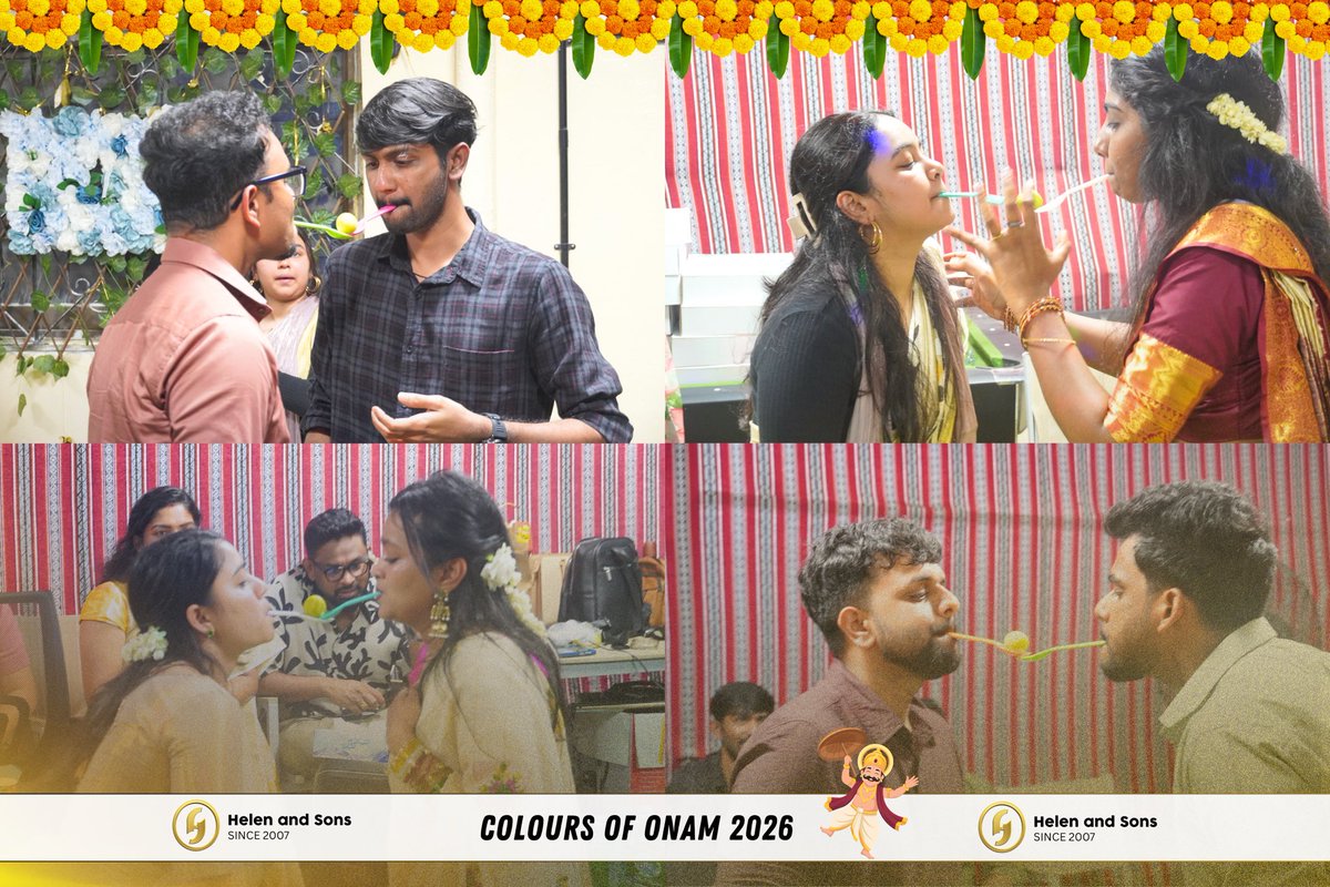 HelenandSons's tweet photo. Celebrating Onam at HNS with a spirit of unity, tradition, and togetherness.🌼

A wonderful occasion for our team to come together, celebrate our diverse culture, and create meaningful memories beyond the workplace.💛✨

Wishing everyone a happy and prosperous Onam.🌸 https://t.co/TFZfedDq9O
