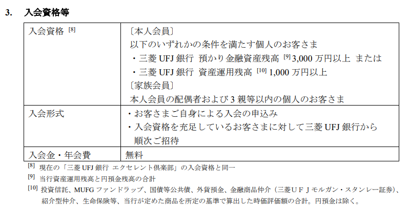 invest_kumakuma's tweet photo. 三菱UFJFGが富裕層向け会員組織「エムット Excellent Club」を立ち上げるとのことクマ！
入会資格は「金融資産残高3,000万円以上 or 資産運用残高1,000万円以上」とのことクマね。
株クラはほぼ全員クリアしてると思うけどクマー🐻🐻🐻🐻🐻🐻🐻🐻🐻 https://t.co/o2t6pFPaon