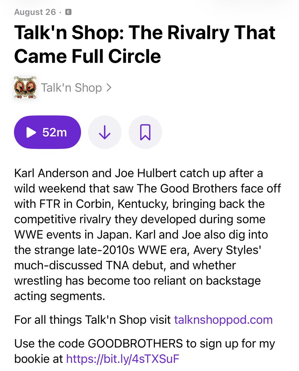 MachineGunKA's tweet photo. Wednesday is #TalkNShop day on the #TalkNShopNetwork
Subscribe n share n enjoy as @JoeHulbert n I sit n discuss a lot of different things.
#AveryStyles @ThisIsTNAdebut
FTR vs the Good brothers in front of 20 k people in Corbin, Ky - 😃🤷 @The_BigLG
https://t.co/RllTpLRAI9 https://t.co/WuM8zTMAQT