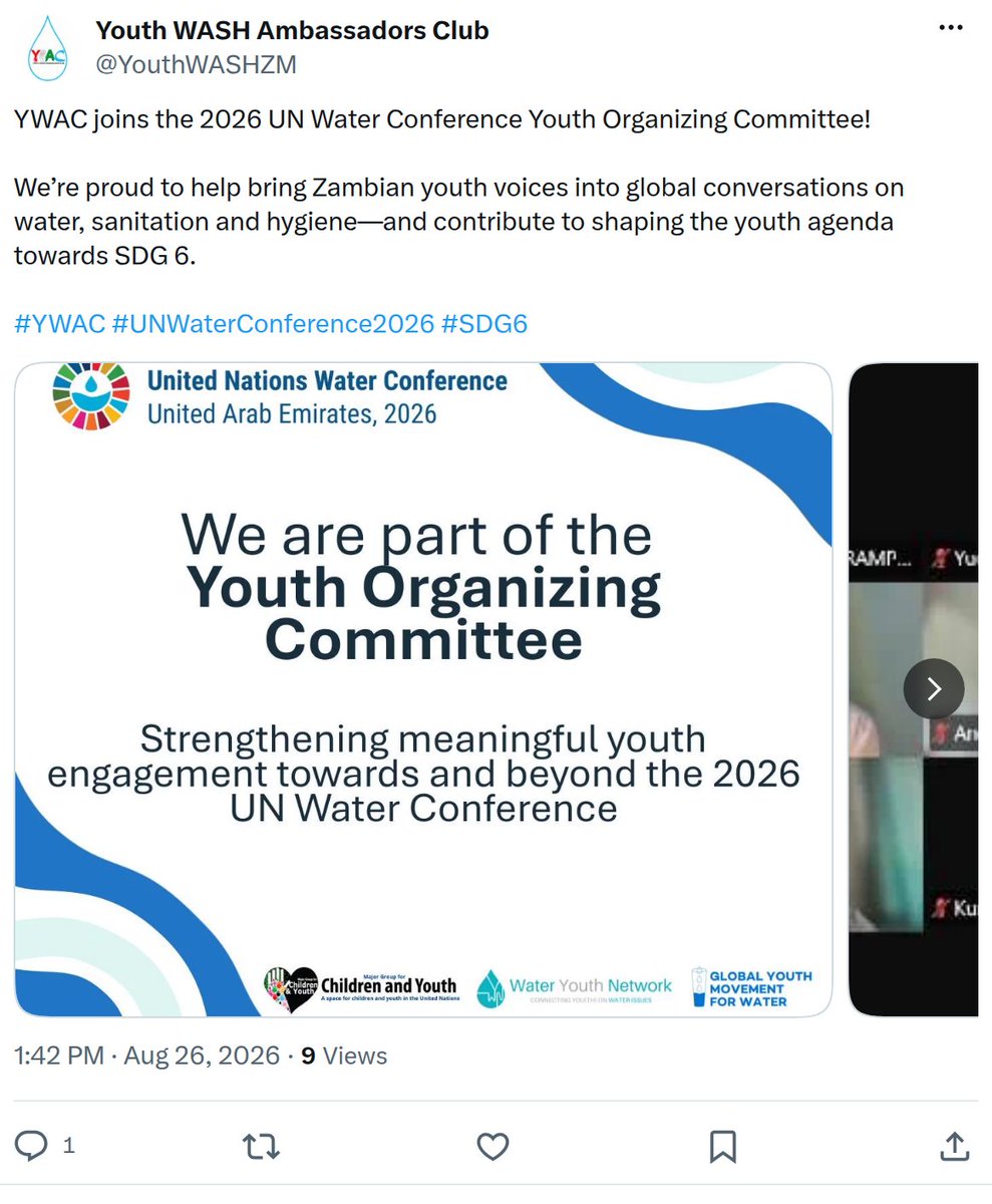 snapmypost's tweet photo. @YouthWASHZM @unicefzambia @UN_Water @WaterYouthNet @AU_WGYD @AUYouthProgram https://t.co/TlTHTfBlvw