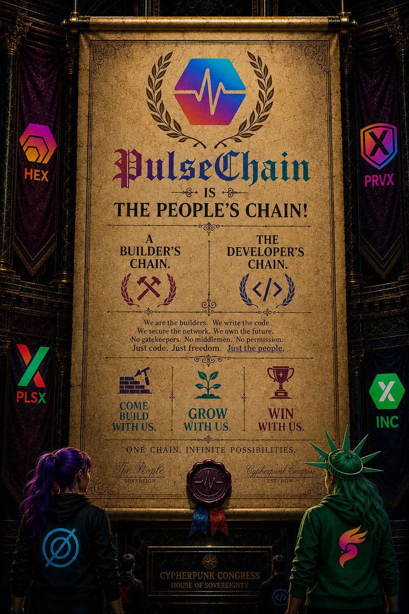 Veritatem_meam's tweet photo. PulseChain is the Peopleโs Chain. For the people, by the people. Fixing the money to fix the world. Time to stop watching and waiting and get in the game. Glory awaits. #PulseChain #ZERร #LibertySwap
https://t.co/HrZoB8XGkM https://t.co/DwISvGbiGN