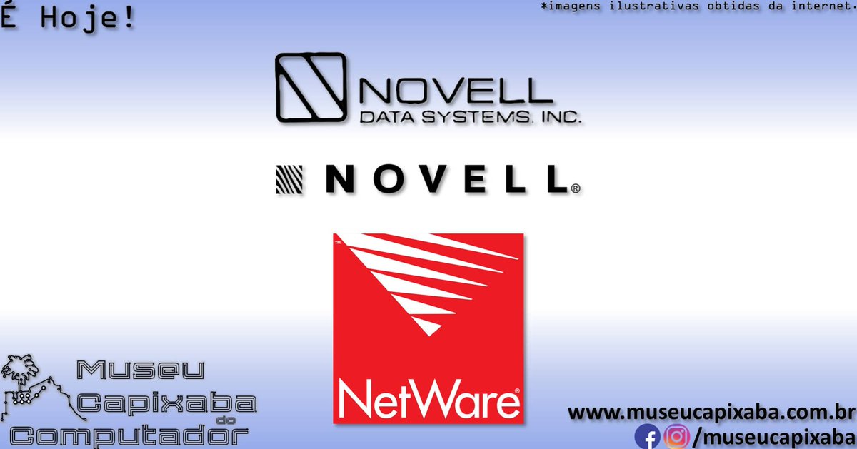 museucapixaba's tweet photo. É hoje! A empresa Novell Data Systems de 1980.
+em https://t.co/G96A4ETbGz
#MuseuCapixaba #mcc #éhoje #museu #Geek #Retro #ES #OnThisDay #Novell #Netware #NovellInc #NovellNetWare #NovellSNet #NDS #NLM #NLM #NOS #BinderyServices #IPXSPX #NCP #X500 #Ethernet #TokenRing #ArcNet https://t.co/O55HCXchDM