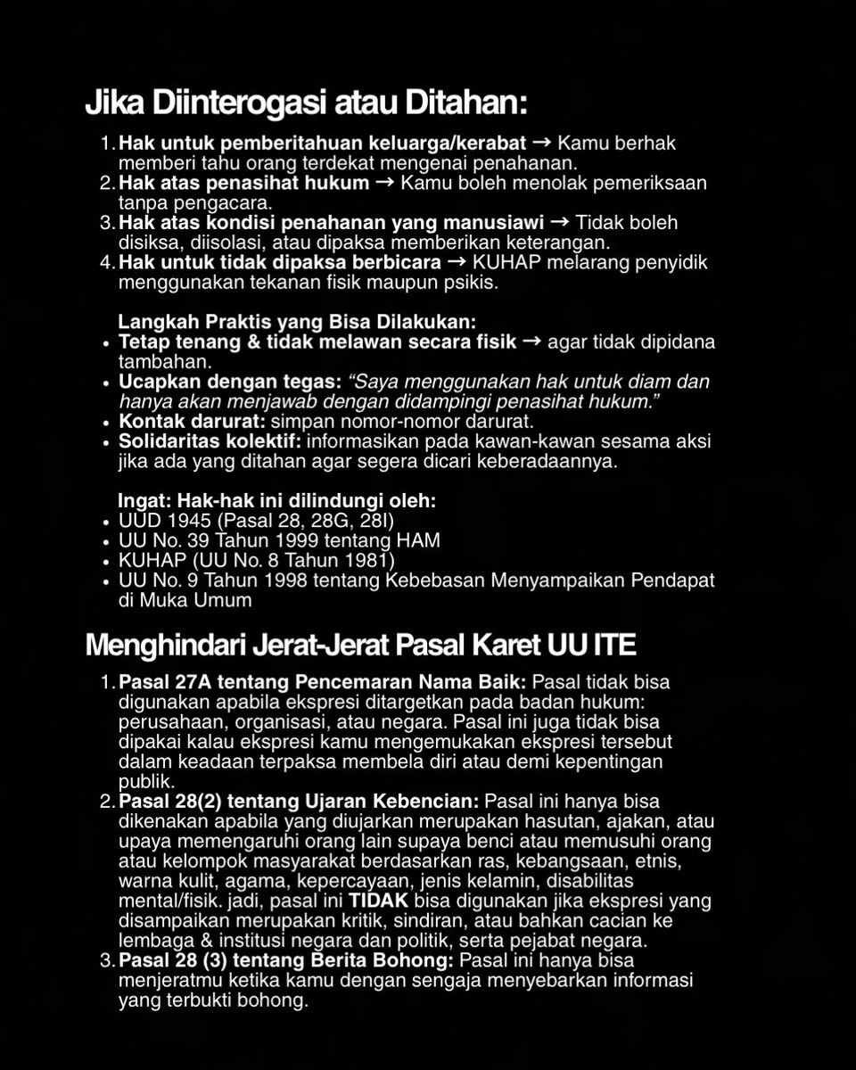 LBHAPIK's tweet photo. Jika kamu atau kawanmu mengalami Kekerasan Berbasis Gender selama aksi demonstrasi, kamu bisa hubungi kontak hotline LBH APIK Jakarta yang tertera di bawah.

#salingjaga dan pastikan kamu membaca panduan hak dasar dan keamanan aksi di bawah juga! https://t.co/ONNUy3u1Jj