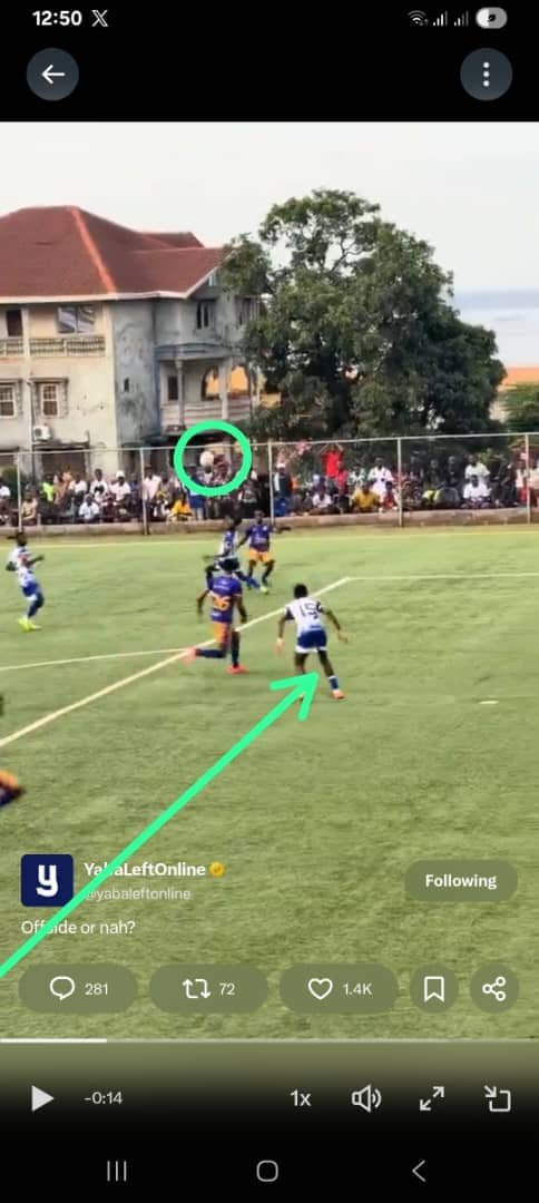 _Diamondwurld's tweet photo. @yabaleftonline No offside https://t.co/cj08M0IEg6