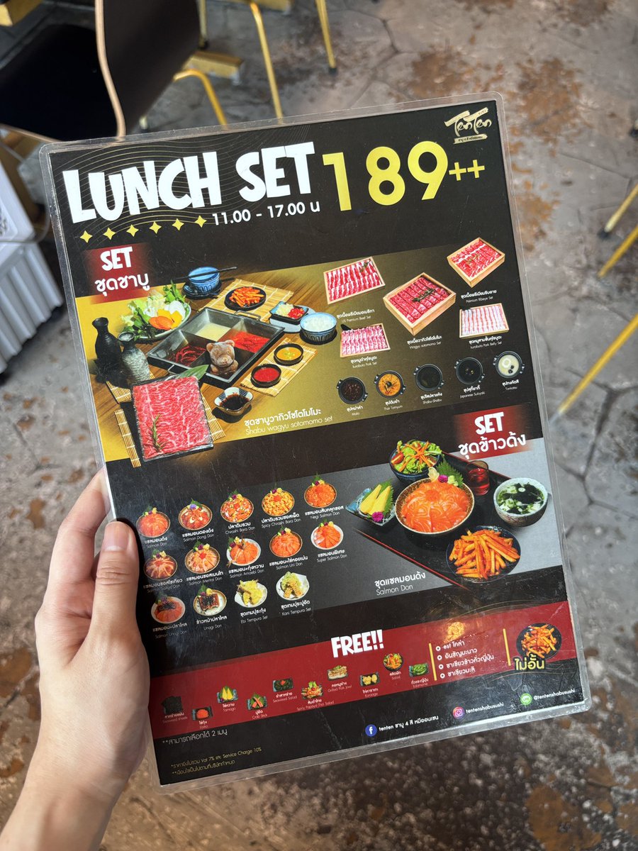 viewwrs's tweet photo. ทุกคนนน อันนี้เปน Lunch set นะ 189฿++ (222฿net) จะมีแค่วันธรรมดา จ-ศ เวลา 11.00-17.00 ส่วนบุฟเฟต์ยังมีเหมือนเดิมนะ ถ้าจะเอา Lunch set เข้ามาละบอกร้านเลย วิวมาช่วงเที่ยงเมื่อวาน ไม่ค่อยมีคน อาหารไวมาก👍🏻 https://t.co/5PXVBdoxxi