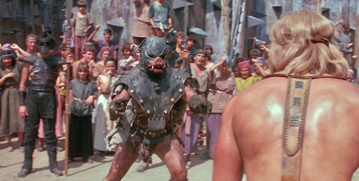 EugWSerra's tweet photo. On September 2, 1983, Deathstalker was released!
Fun Fact: Richard Brooker - Jason Voorhees from Friday the 13th Part 3 - performs in the film (without a hockey mask) as Oghris.
#Deathstalker #RickHill #BarbiBenton #LanaClarkson #RichardBrooker #VictorBo https://t.co/0iJcnfhLhR