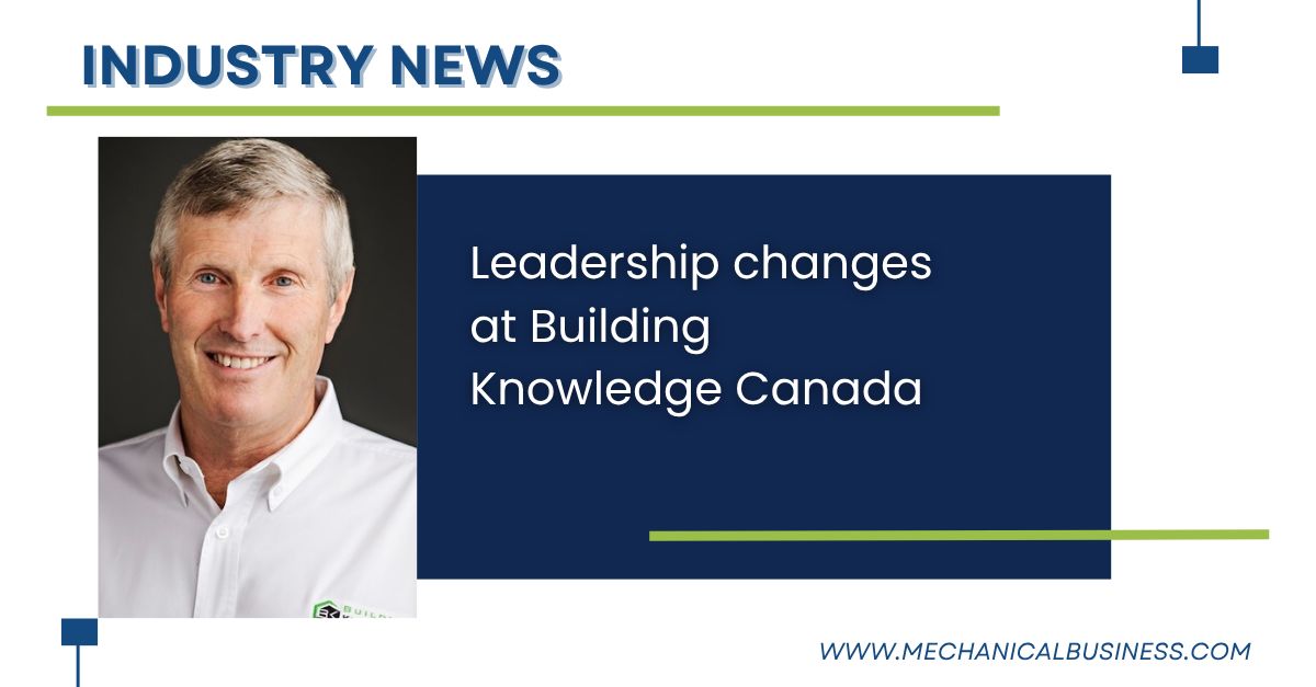 MechBusiness's tweet photo. Gord Cooke is now founder at Building Knowledge Canada, Andy Oding has been appointed CEO and president, and Mark Rosen has been named vice president and director of building science.
.
.
.
Click on the link for more details: https://t.co/e4k4vJz4tA
#BKC #buildingperformance https://t.co/e5M339f0kV
