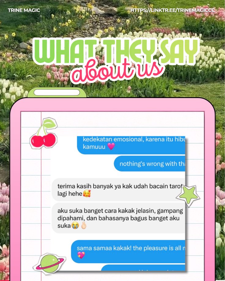 trinemagiccc's tweet photo. daripada pusing, mending tarot reading 🔮🌙

greetings beautiful souls! 🌟 — aku sudah open slot general &amp; interactive reading ya. no waiting list, langsung reading sekarang. 
hit me up! 💭🎀 

#zonauang #zonajajan #bealanjaㅤ https://t.co/h9RwR3tlwl