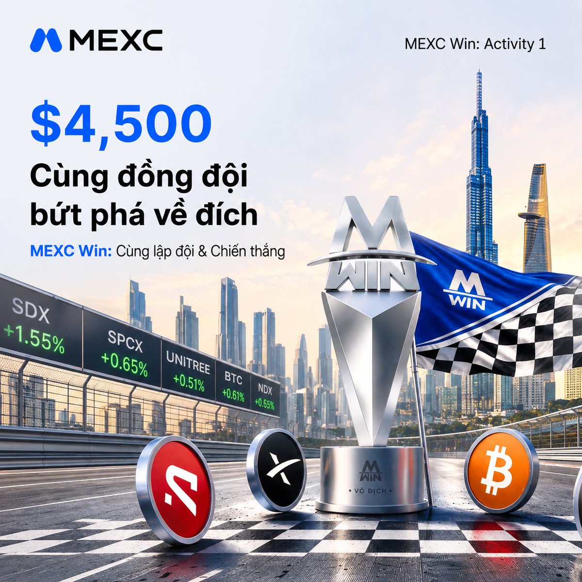 MEXCVietnam's tweet photo. 🏆 [MEXC WIN] Activity 1: Khởi động Đấu trường vô hạn! 🚀

Sự kiện #MEXCWin - Đấu trường vô hạn đã chính thức mở cổng! 

Để hâm nóng bầu không khí cạnh tranh, MEXC mang đến cho anh em Minigame đầu tiên với các phần quà khởi động cực kỳ hấp dẫn.

🎁 Tổng giải thưởng: 100 USDT.
🎁 Cơ cấu: 10 người dùng may mắn nhất, mỗi người nhận 10 USDT.
⏰ Thời gian diễn ra: 26/08 - 23:59 ngày 06/09.

📌 Thể lệ tham gia

B1: Follow kênh X & tham gia Discord: https://t.co/pj8QRHu440

B2: Like, Repost công khai bài viết này trên X và tag 2 bạn ở bình luận

B3: Truy cập & Đăng ký sự kiện (Nhớ chụp màn hình + Lưu tên đội): https://t.co/DWXgsTrUiI

B4: Điền form minh chứng tại: https://t.co/O7GnDyS5db

----
Thông tin chỉ mang tính tham khảo, không phải lời khuyến nghị tài chính. Vui lòng cân nhắc kỹ các rủi ro trước khi tham gia.