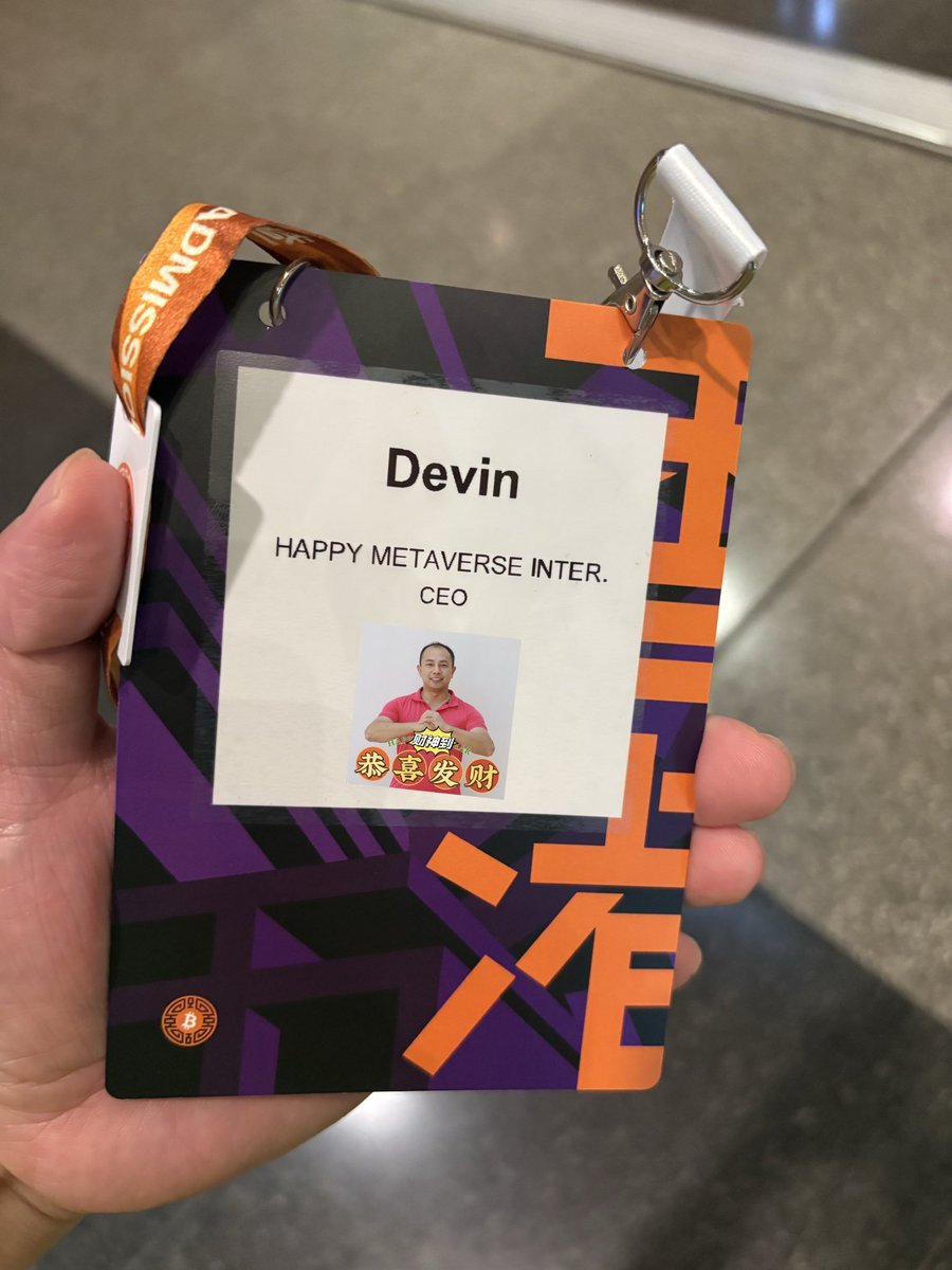HappyPlanetMeta's tweet photo. On‑site at Bitcoin Asia in Hong Kong 🇭🇰
It’s quite interesting that both Planet and Meta are widely referenced throughout the conference, two core concepts behind our Happy Planet & Happy Meta.
We are here networking with global builders, exploring intersections of metaverse and Bitcoin ecosystem.

#BitcoinAsia2026 #Bitcoin #HappyPlanet #HappyMeta #亚洲比特币大会