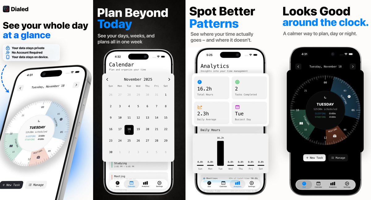 deutschly's tweet photo. Just finished App Store screenshots for Dialed.

What do you think? https://t.co/qftoaJSpJm