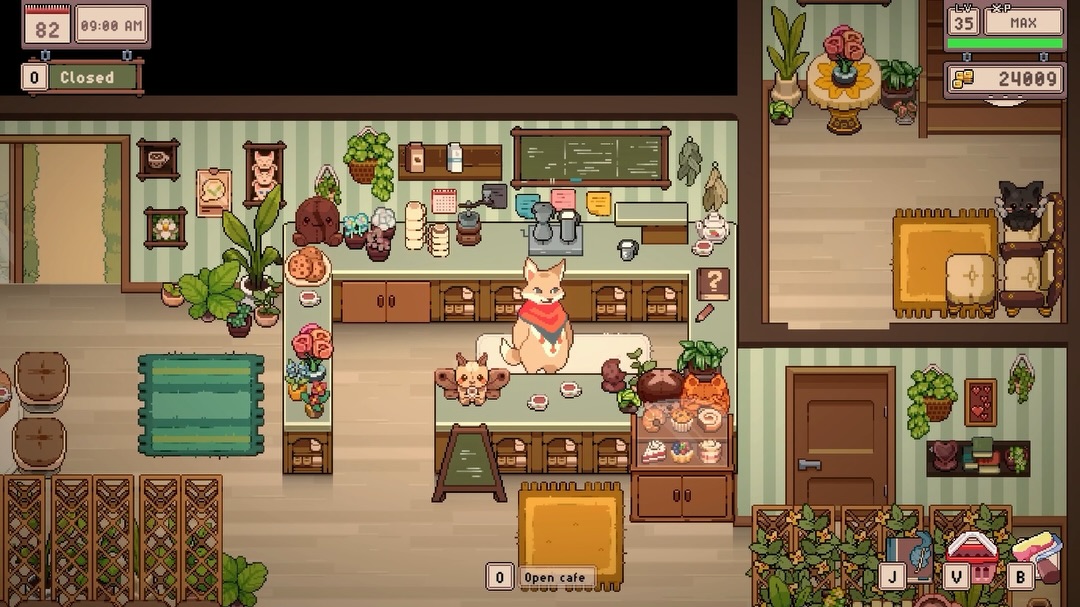 CoffeeBeansDev's tweet photo. Seems like it's been hard to reach new people with my game around here, if you see this, can you share this post so maybe more cozy gamers might see it? 🤗