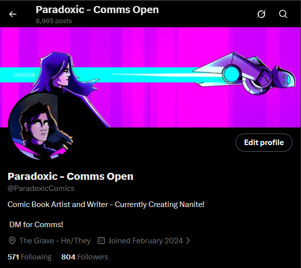 ParadoxicComics's tweet photo. Oh hey 800 followers! 🎉

 Post your OCs and I'll sketch them to celebrate! https://t.co/l3A0ife5Lo
