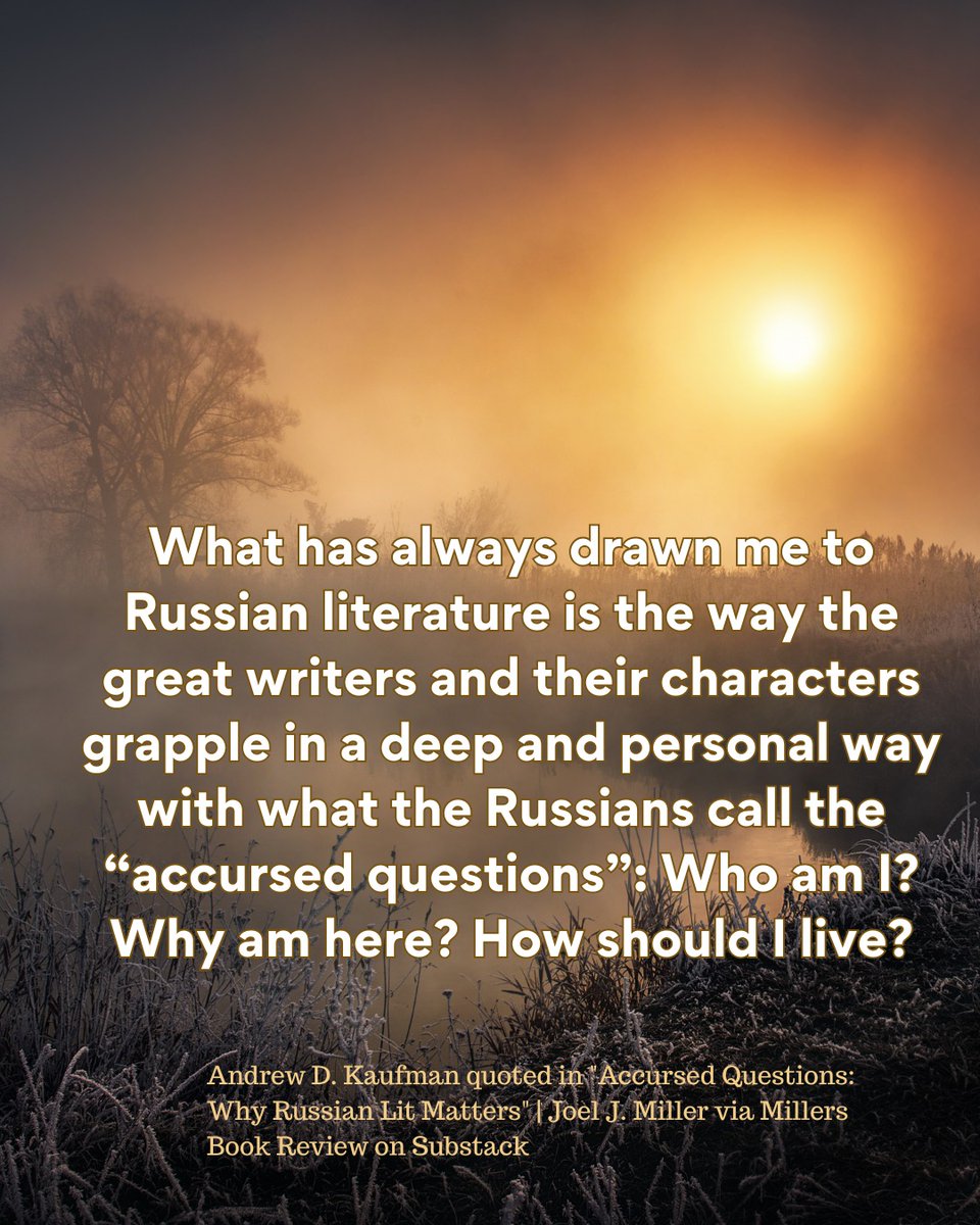 Edvaldo002's tweet photo. Russian literature endures because its great writers confront the “accursed questions”: Who am I? Why am I here? How should I live? https://t.co/NW6iAu9xE9