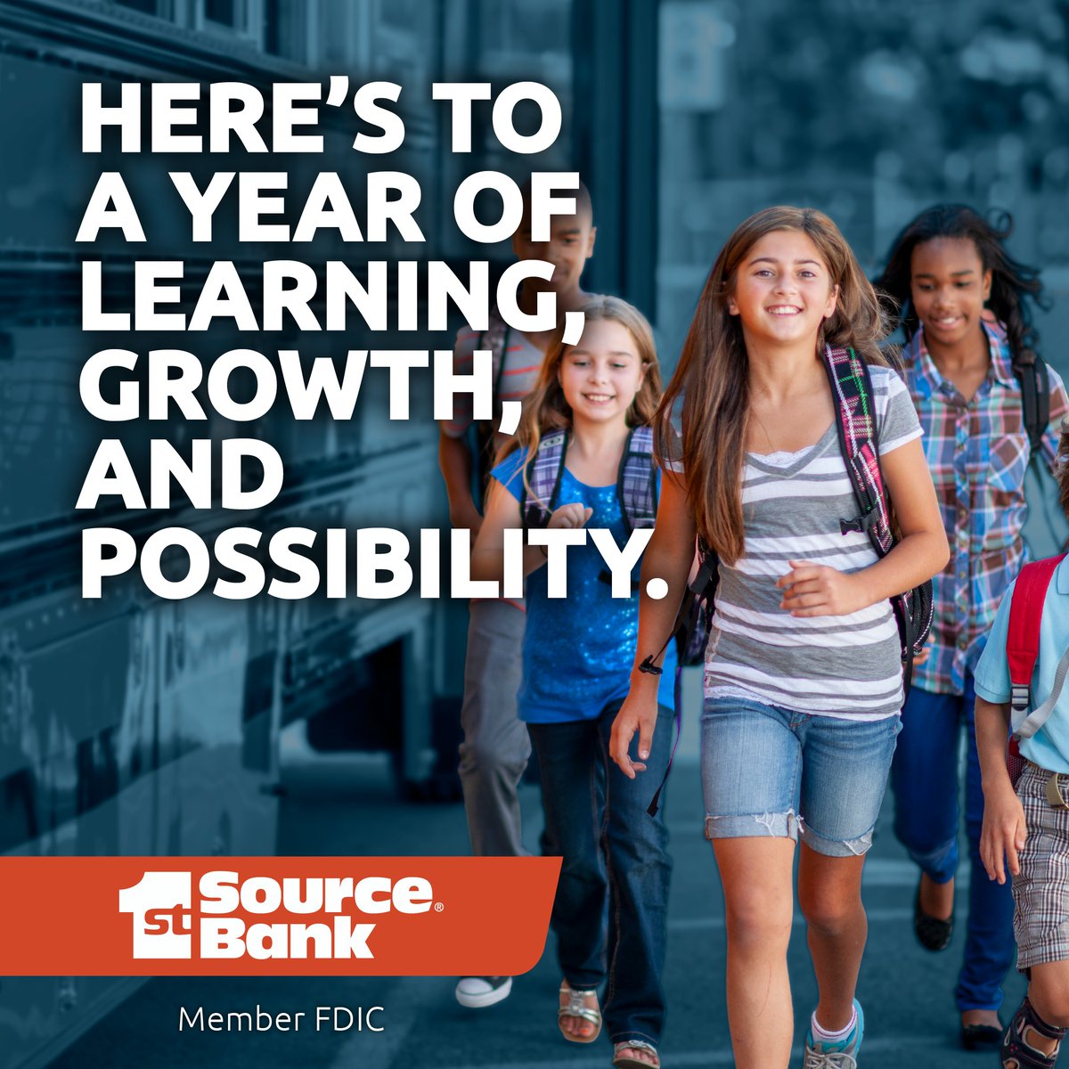 1stSourceBank's tweet photo. 🎒New backpacks. Fresh notebooks. Big dreams.
We are wishing students, teachers, staff, and families a safe and successful school year! 📚

#BackToSchool #Community #Education #SchoolYear #1stSourceBank https://t.co/fG3bvqiYWx