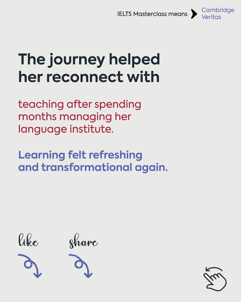 CVPerspective's tweet photo. Running an institute isn’t easy… and teaching without structure makes it harder.
Arushi Aggarwal had experience, knowledge, and passion—but she needed the missing piece: a system.
This IELTS MasterClass gave —course design clarity, subskills, assessment.
#successstory https://t.co/7H1yxS59gp