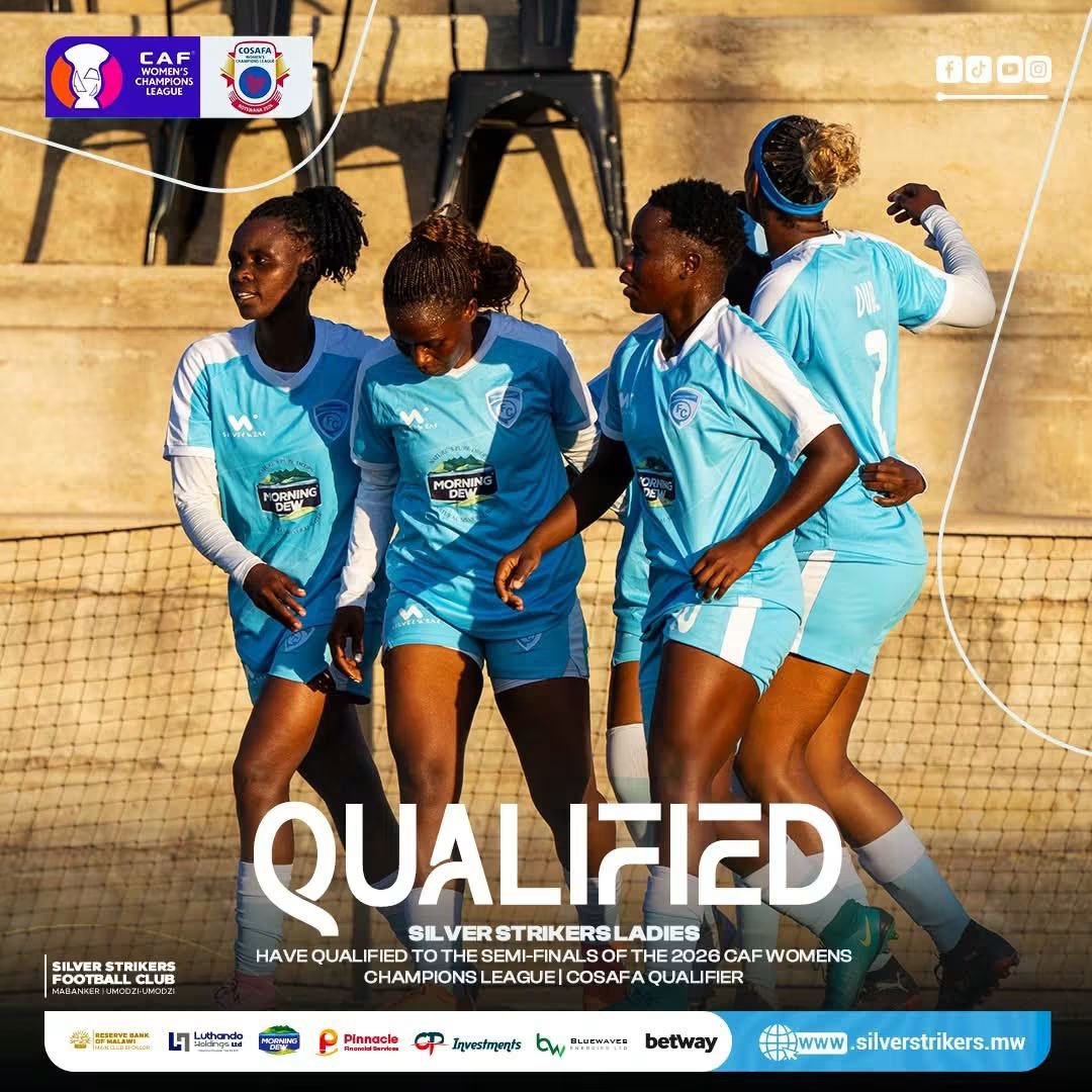 JWsports1's tweet photo. 2026: The year of Malawian footy, eh?
Silver Strikers become the first Malawian side to reach the #CosafaWCL knockouts after a 5-1 thrashing of Nsingizini Hotspurs on Tuesday.
The debutants advance to the semis alongside Group B winners Mamelodi Sundowns of South Africa. ๐ค https://t.co/OdAlmaDzgr