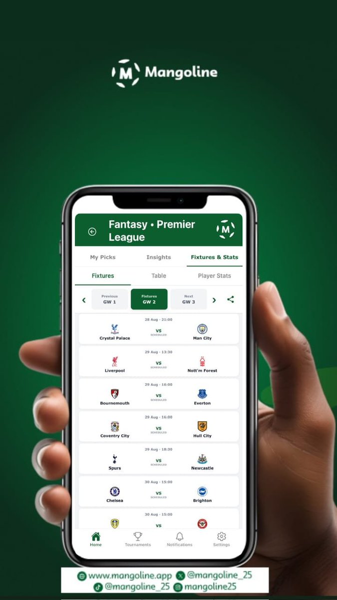 lumifootballhub's tweet photo. 🚨 LFH GW2 DIFFERENTIAL WATCH

Every FPL manager wants that one player who can give them an edge over the template.

But a differential is not simply a player with low ownership.

The right differential should have:

• A realistic route to minutes
• A strong attacking or defensive role
• A favourable fixture
• Good underlying numbers
• Genuine potential for FPL returns

This is where Mangoline comes in.

With @Mangoline_25 , you can analyse the numbers and identify differential players with the potential to outperform their ownership.

Instead of simply asking:

“Who is low-owned?”

Ask:

“Who is being overlooked despite having the numbers to deliver?”

That is the kind of differential LFH is looking for ahead of GW2.

Use @Mangoline_25 to find your differential with the help of the insight on the app all problems solved. 

Then let the analysis decide whether they belong in your squad.

Low ownership. High potential. Smarter decisions.

@Mangoline_25
#LFH

GW2 loading!!!!