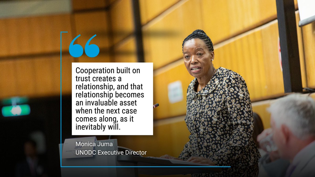 UNODC's tweet photo. Turning leads into cases requires anti-corruption investigators to work together.
The #GlobENetwork was built on the belief that trust could be sustained across borders and that authorities are stronger when they draw on one another's knowledge & experience, said @Monica_Juma_. https://t.co/2GcXmZvbqN