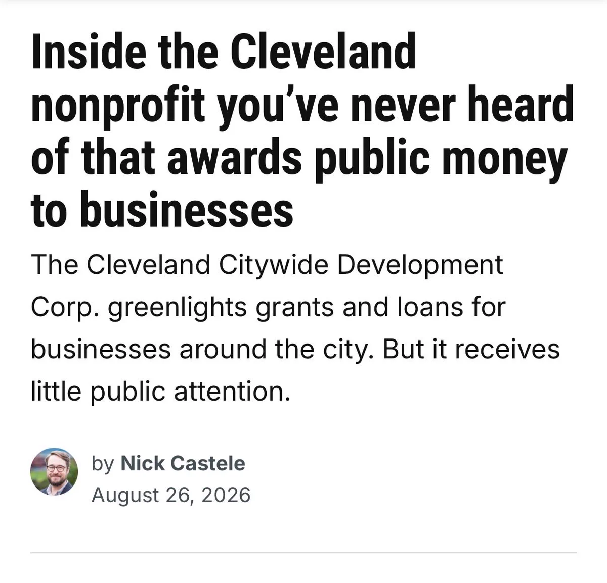 Nick Castele on X: 