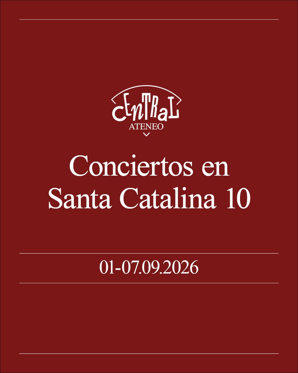 ateneodemadrid's tweet photo. 🎶Café Central del Ateneo.
Esta es la programación del 1 al 7 de septiembre que podrás disfrutar en Santa Catalina 10. Todos los días con pases a las 20:00 y a las 22:00.

Consigue tu entrada:
https://t.co/FRKnXB2iyH https://t.co/GXlUMz4M4l