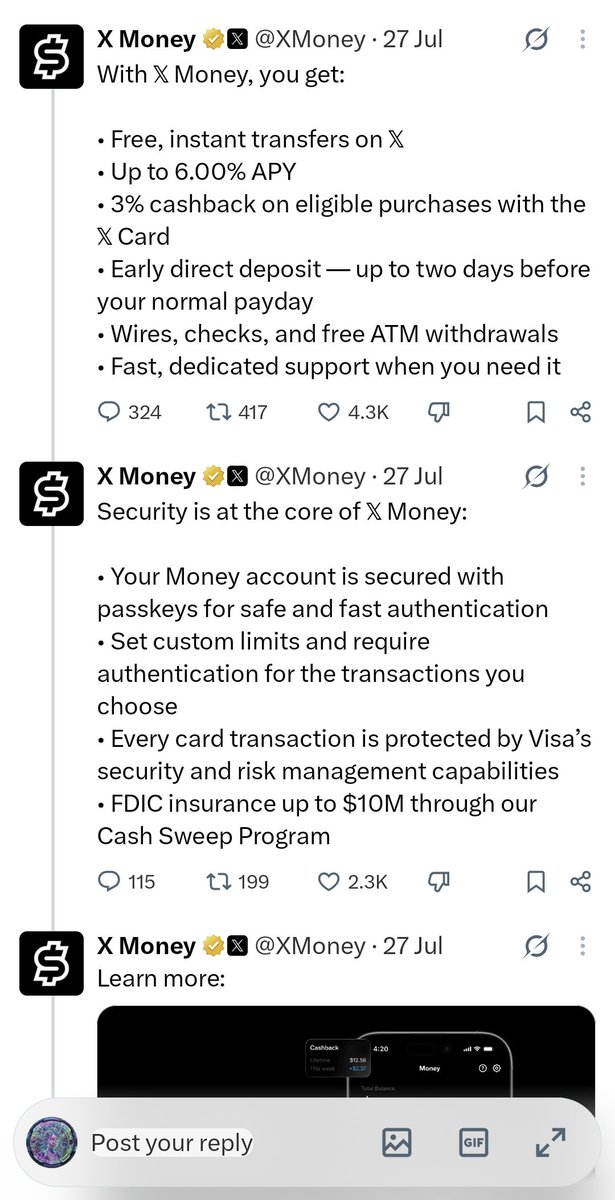 tsun4millennium's tweet photo. Received my new X Card, thank you for the $15 gift too @XMoney  @X https://t.co/tYMWbPGxNC