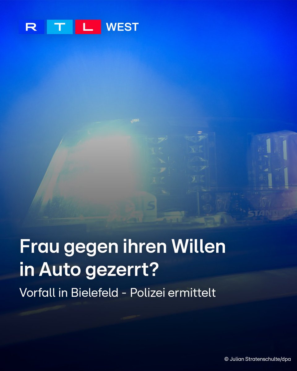 RTLWEST's tweet photo. Drei Männer sollen eine Frau in #Bielefeld gegen ihren Willen in ein Auto gezogen haben. Ein Zeuge beobachtete den Vorfall am Dienstagabend (25.08.) auf dem Parkplatz eines Discounters. Nach Angaben der #Polizei kamen die Männer gemeinsam mit der offenbar leicht verletzten Frau aus einem Gebüsch. Anschließend sollen sie die etwa 25 bis 30 Jahre alte Frau am Arm festgehalten und in einen roten Kleinwagen gesetzt haben. Als die Polizei am Parkplatz eintraf, war das Fahrzeug verschwunden. Die Ermittler suchen nun nach weiteren Zeugen. Die Polizei ermittelt wegen des Verdachts der Freiheitsberaubung.
