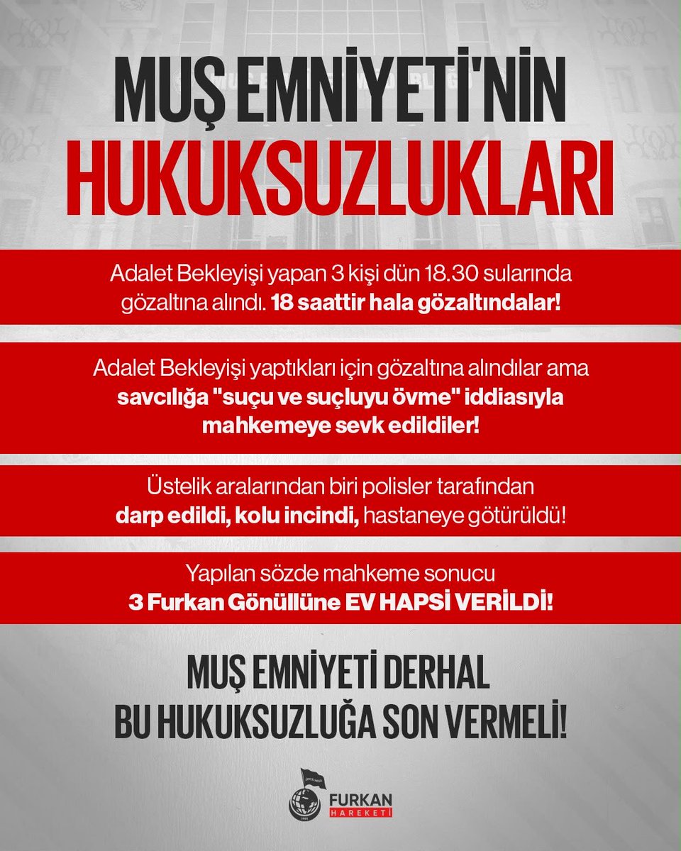 Aliyildirim5711's tweet photo. SuçluyuDeğil HaklıyıÖvme
AdaletBekleyişine EvHapsi
#MuşAdliyesi
@adalet_bakanlik https://t.co/nMUdCluQhJ