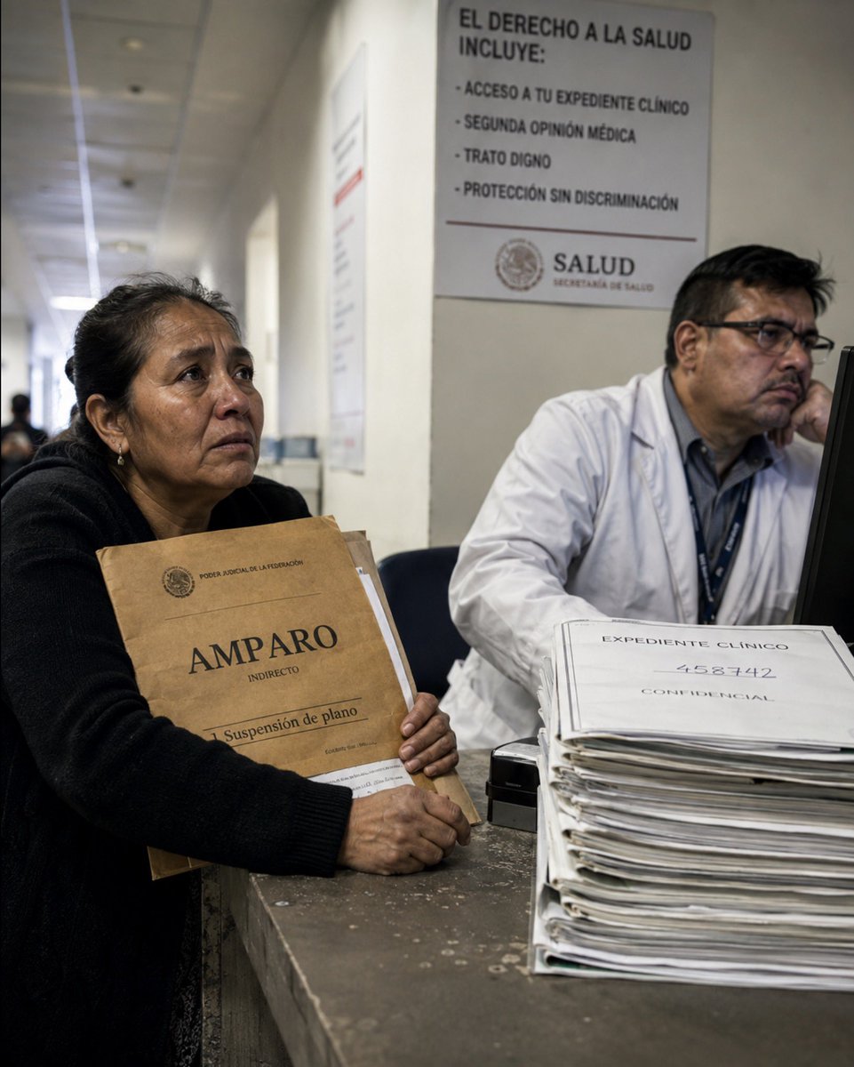 JoseMarioMX's tweet photo. Un paciente entra a un hospital público buscando alivio. Sale con algo peor: no le permiten conocer su propio expediente y, pese a denunciar malos tratos y discriminación, lo obligan a seguir bajo la atención del mismo médico. El derecho a la salud empieza a romperse mucho antes de que falte una medicina.

Una nueva tesis acaba de decir algo de enorme calado: la salud no es sólo recibir consultas, estudios o tratamientos. También implica poder conocer la información sobre tu propio cuerpo, buscar otra opinión y ser atendido con dignidad. Por eso un Tribunal Colegiado sostuvo que procede la suspensión de plano para dar acceso al expediente clínico y sustituir al médico cuando la relación terapéutica está marcada por discriminación y malos tratos.

El mensaje de fondo es poderoso: un hospital no cumple con la Constitución sólo porque mantiene abierta la puerta del consultorio. Si dentro de ella el paciente pierde información, autonomía, confianza y dignidad, también se está vulnerando su salud. La medicina puede ser técnicamente correcta y, al mismo tiempo, constitucionalmente inaceptable.

Aquí puedes consultar la tesis que generó este caso: https://t.co/B7opbyPCxt