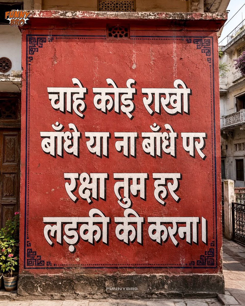 iamarjun99's tweet photo. चाहे कोई राखी बाँधे या ना बाँधे पर रक्षा तुम हर लड़की की करना।💯 https://t.co/kkY4u3qcqF