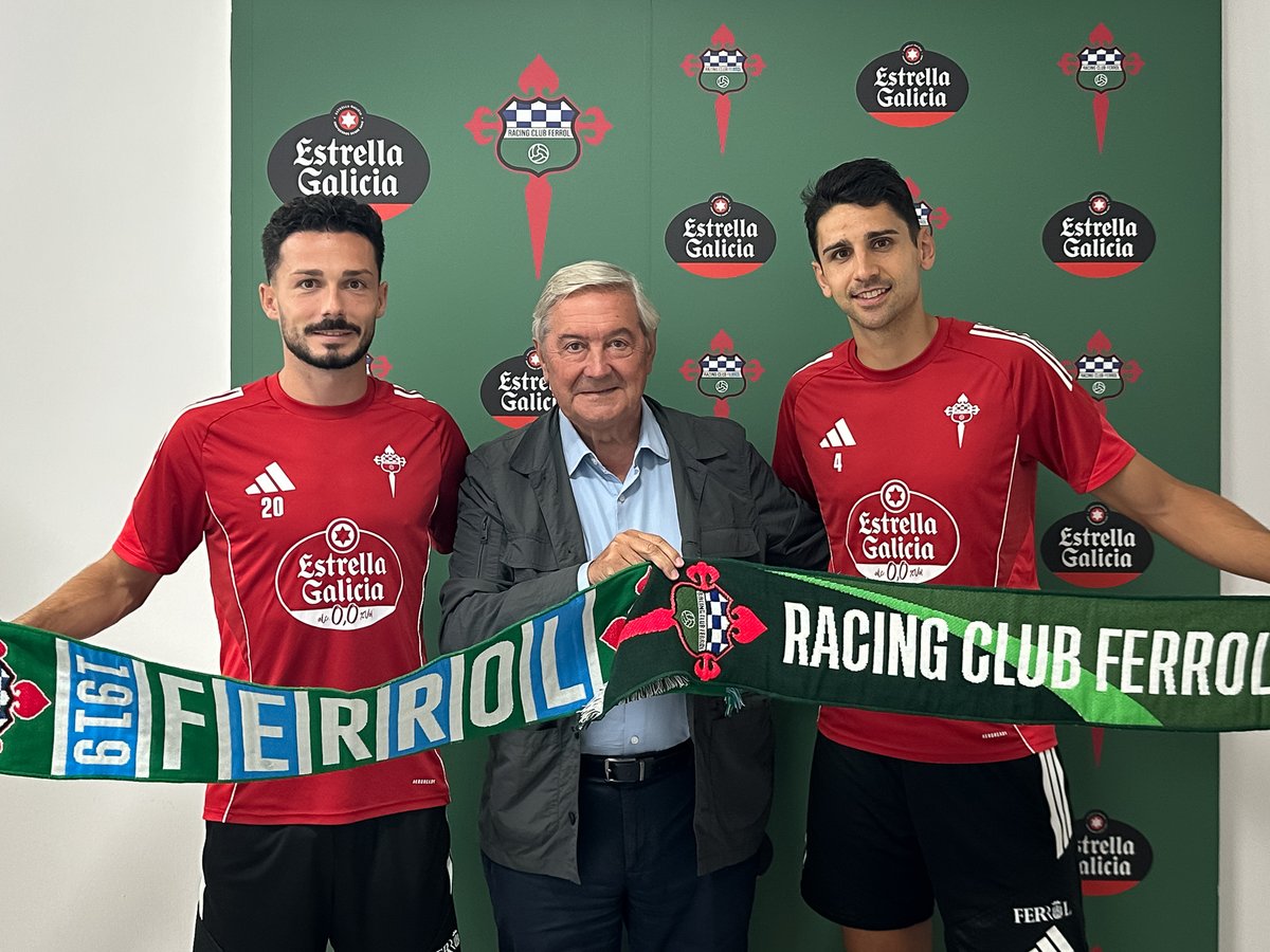 racingferrolsad's tweet photo. 𝙑𝙤𝙡𝙫𝙚𝙣 𝙖 𝙘𝙖𝙨𝙖 💚

@ottovanmudi e @jesusmuni10 foron presentados este mércores como novos xogadores do Racing.

Dous futbolistas que coñecen o club, a cidade e o que significa vestir esta camiseta. E que regresan cunha idea clara: traballar, axudar a construír un bo grupo e dalo todo para volver ao fútbol profesional.

Bernal: "Máis ca unha responsabilidade, é un motivo de alegría poder transmitir ese sentimento."

Benvidos de novo 🟢⚽

🔗 https://t.co/ZQYekaUGOd

#SoñarEnGrande