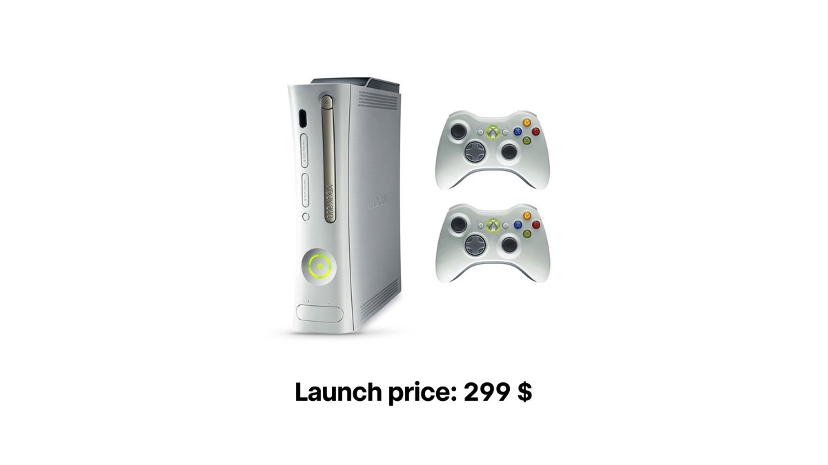 traderepublic's tweet photo. If you'd bought Microsoft stock instead of the Xbox 360 in 2005, you'd have 8.1k $ today. https://t.co/ljLNS7rhoQ