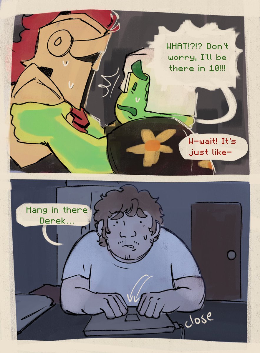 Ggentick's tweet photo. EMERGENCY!!
(3/9)
#slimeknight #comic https://t.co/DkWcdCWfI4